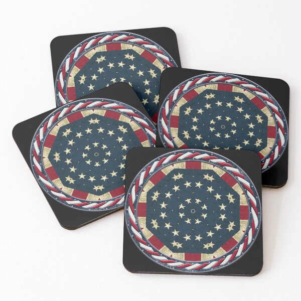 Item preview, Kaleidoscope July 4th Stars and Stripes in Celtic Circle Frame 14 designed and sold by Swabcraft.