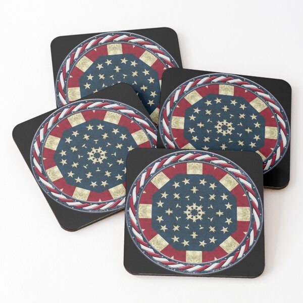 Item preview, Kaleidoscope July 4th Stars and Stripes in Celtic Circle Frame 15 designed and sold by Swabcraft.