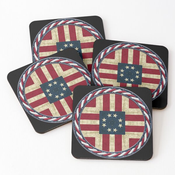 Item preview, Kaleidoscope July 4th Stars and Stripes in Celtic Circle Frame 16 designed and sold by Swabcraft.