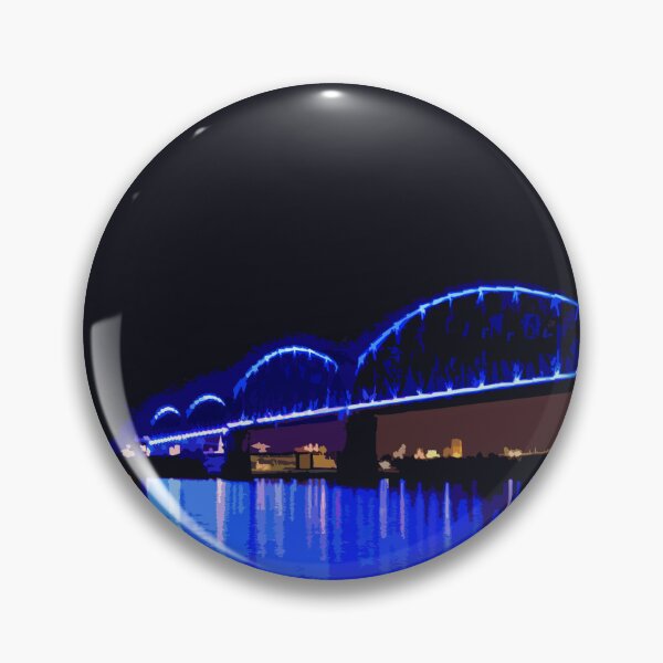 Item preview, Big Four Bridge, Louisville, Kentucky, USA, Travel Print designed and sold by summattodraw.