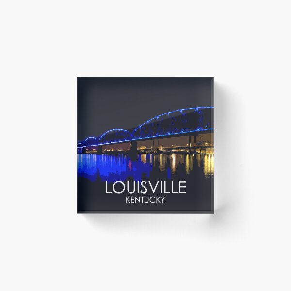 Item preview, Big Four Bridge, Louisville, Kentucky, USA, Travel Print designed and sold by summattodraw.