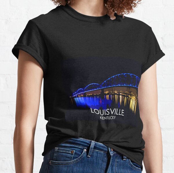 Louisville KY American Flag Skyline Distressed' Men's T-Shirt