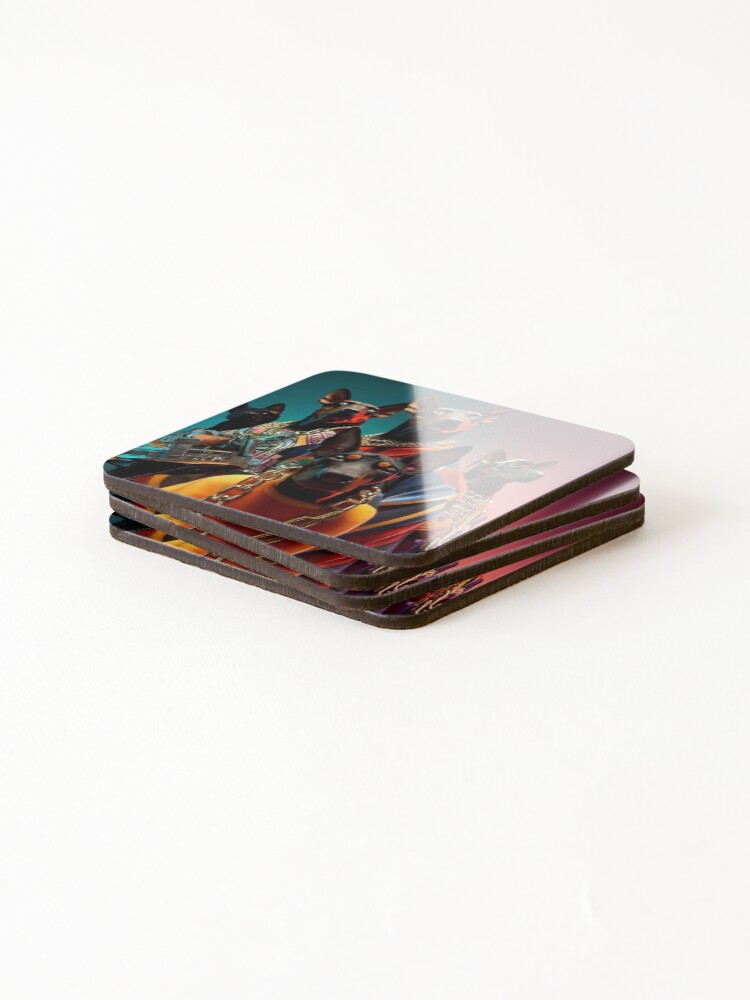 Thumbnail 4 of 5, Coasters (Set of 4), Antropomorphic Rapper Dogs designed and sold by thematics.