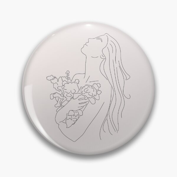 Item preview, Line Art Woman With Flowers designed and sold by Mirosi-S.
