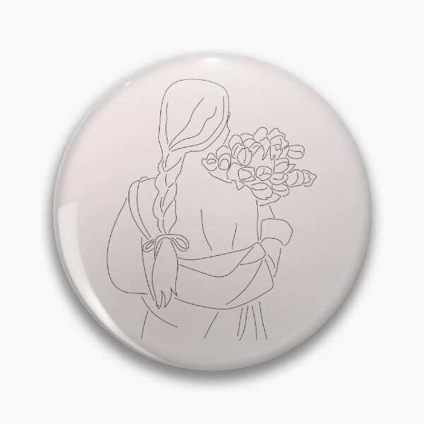 Item preview, Line Art Woman With Flowers designed and sold by Mirosi-S.