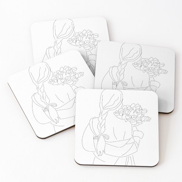 Item preview, Line Art Woman With Flowers designed and sold by Mirosi-S.