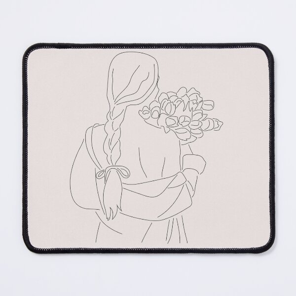 Item preview, Line Art Woman With Flowers designed and sold by Mirosi-S.