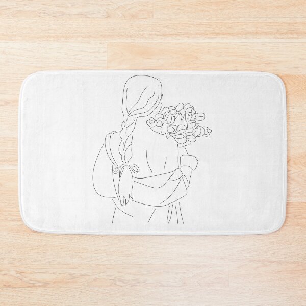 Item preview, Line Art Woman With Flowers designed and sold by Mirosi-S.
