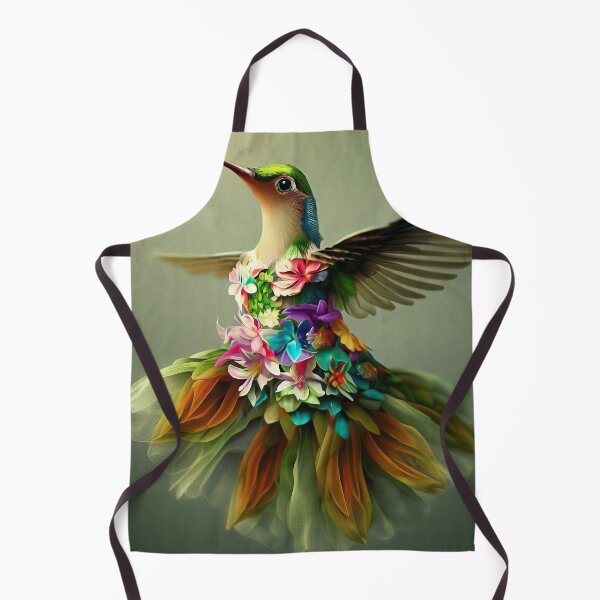 Item preview, Antropomorphic Hummingbird Wearing Dress of Flowers designed and sold by thematics.