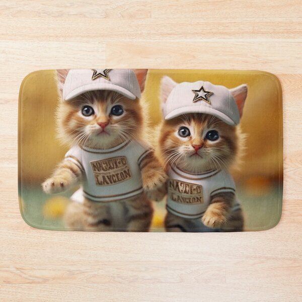 Artikelvorschau, Cute kittens in a cap on a background of golden fabric. entworfen und verkauft von aiphotosart.