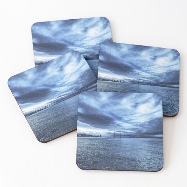 Item preview, Illuminated Majesty: The New Forth Bridge Amidst a Sky and Ocean Contrast designed and sold by NatureSouvenirs.