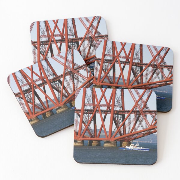 Item preview, Majestic Encounters: Close-up of Forth Bridge with Passing Ship designed and sold by NatureSouvenirs.
