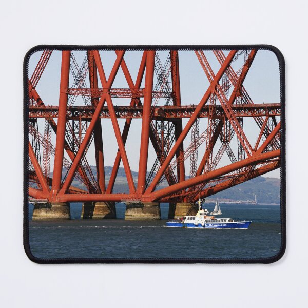 Item preview, Majestic Encounters: Close-up of Forth Bridge with Passing Ship designed and sold by NatureSouvenirs.