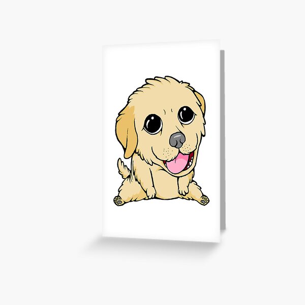 Chonky Golden Retriever Greeting Card