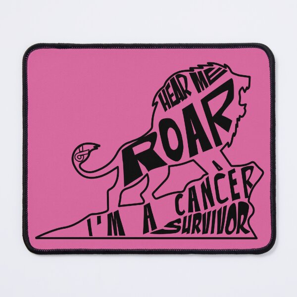 Item preview, breast cancer Awareness  pink ribbon hear me roar I am a cancer survivor   designed and sold by shaderepublic.