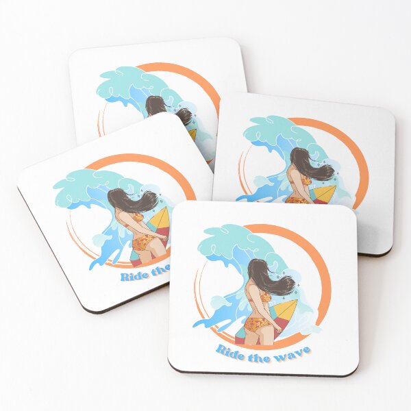Item preview, girl surfer ride the wave summer  designed and sold by DESIGNIRIS.