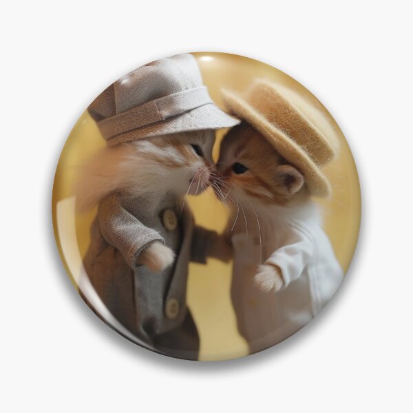 Artikelvorschau, Two cute kittens in a cowboy hat and raincoat on the old wooden table entworfen und verkauft von aiphotosart.