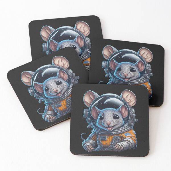 Item preview, Cute and Adorable Charming Smiling Astronaut Mouse designed and sold by PC-artist.