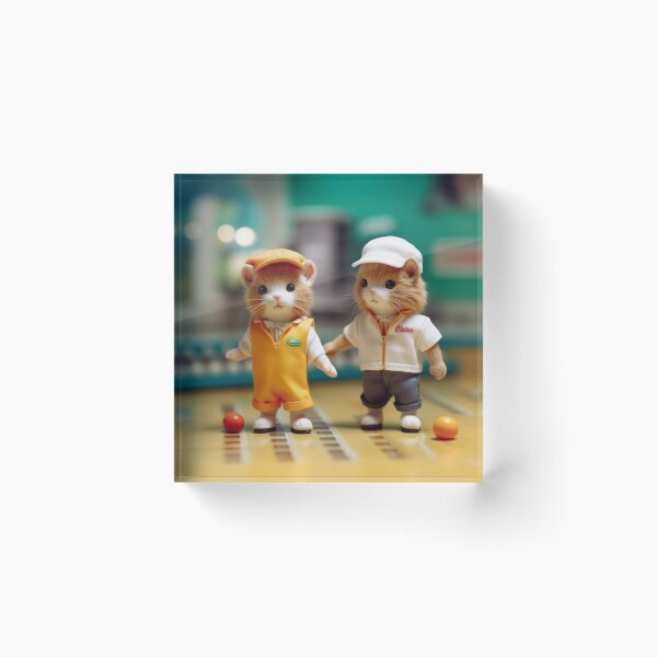 Item preview, two funny cats in a yellow clothes on the background of the kitchen designed and sold by aiphotosart.