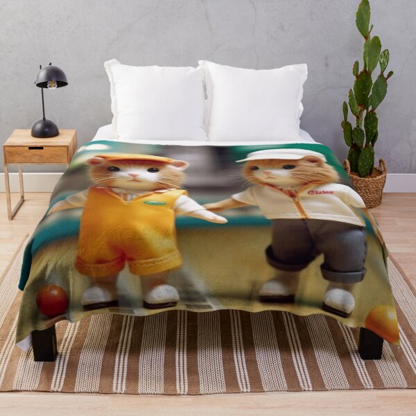 Item preview, two funny cats in a yellow clothes on the background of the kitchen designed and sold by aiphotosart.