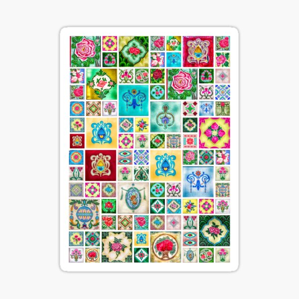 Singapore, Peranakan Tiles, rectangular 5