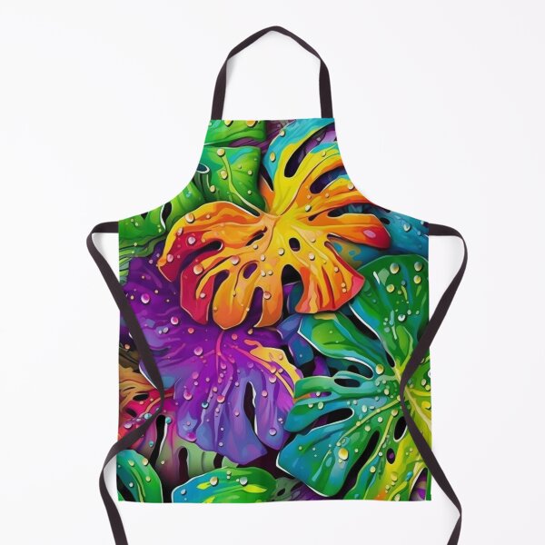 Item preview, Rainbow monstera pattern designed and sold by BloodRubyz.