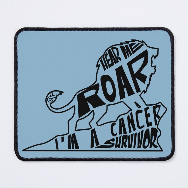 Item preview, prostate cancer Awareness light blue ribbon hear me roar I am a cancer survivor   designed and sold by shaderepublic.