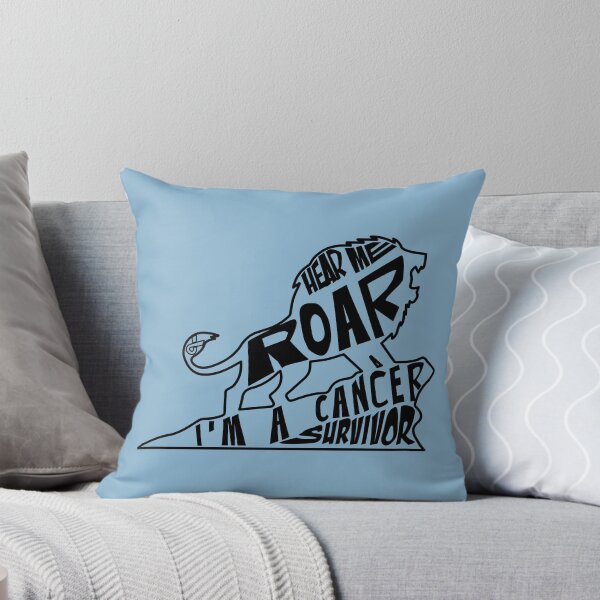 Item preview, prostate cancer Awareness light blue ribbon hear me roar I am a cancer survivor   designed and sold by shaderepublic.