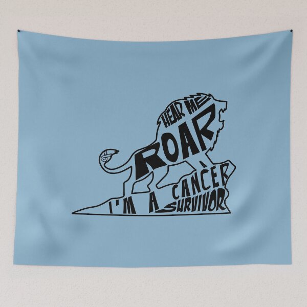 Item preview, prostate cancer Awareness light blue ribbon hear me roar I am a cancer survivor   designed and sold by shaderepublic.