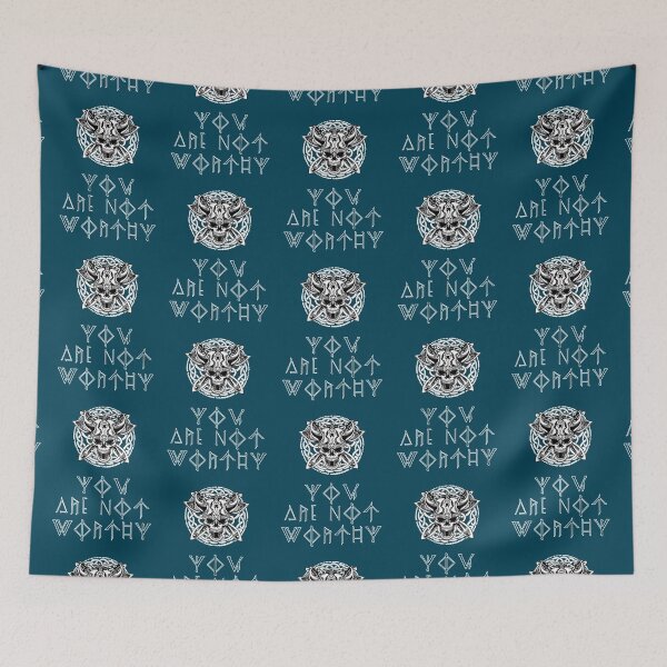 Item preview, You Are Not Worthy Viking quote   designed and sold by juanittantorres.