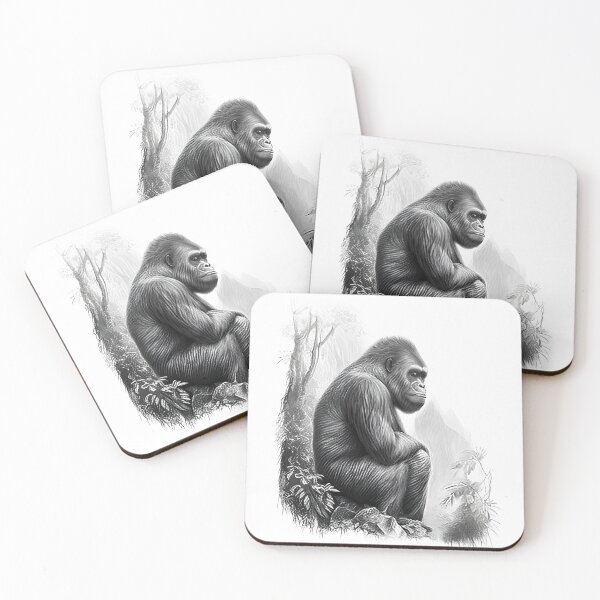 Item preview, Gorilla pencil drawing designed and sold by Pencil-Art.