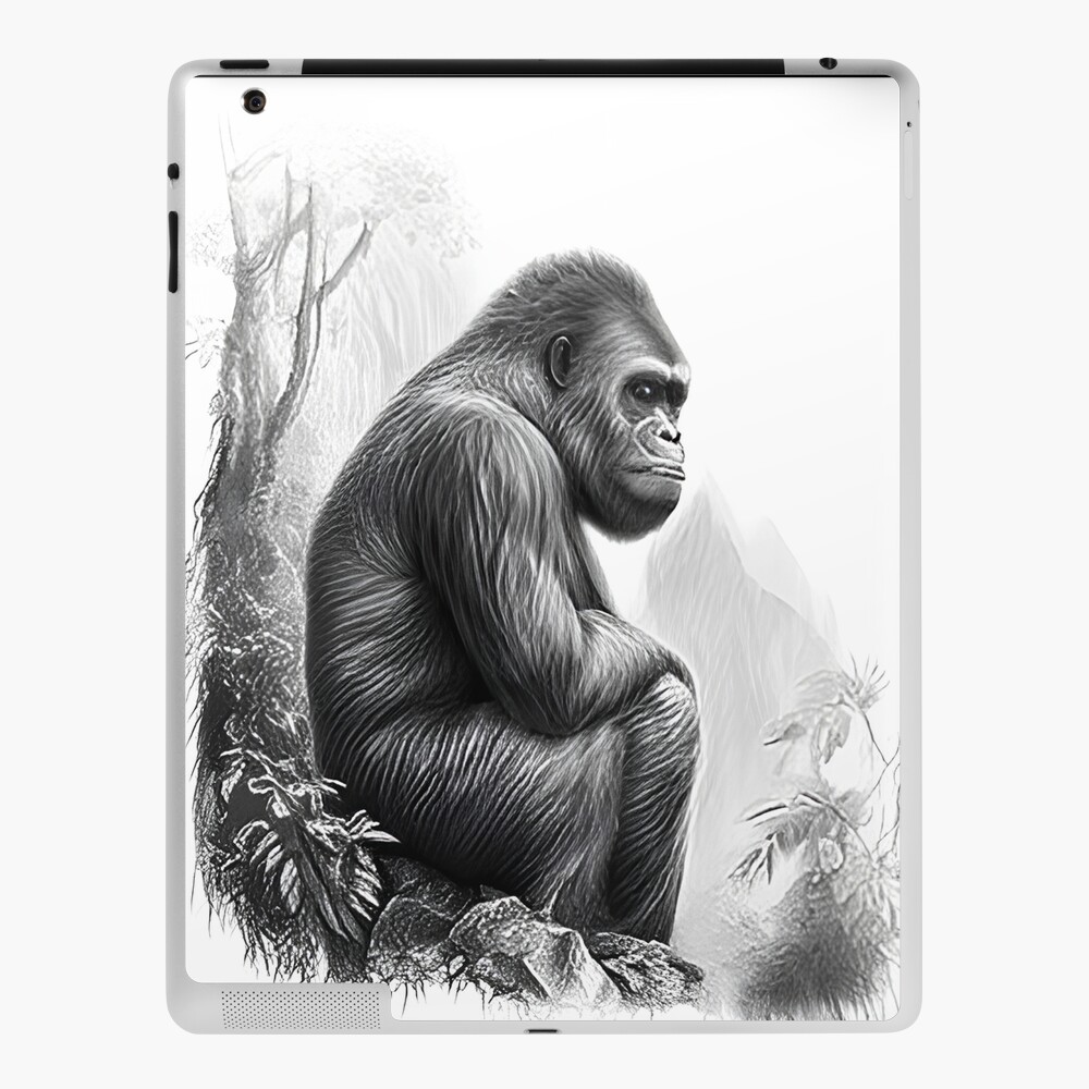 Sketch Book: Black Gorilla Themed Personalized Animals Sketch Book