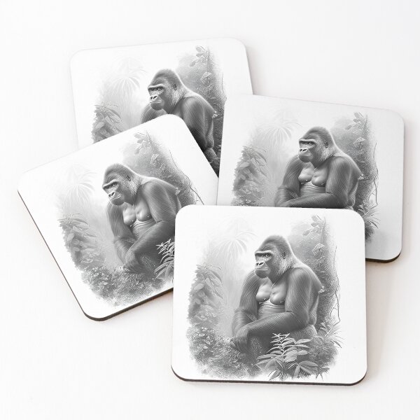 Item preview, Gorilla pencil drawing designed and sold by Pencil-Art.
