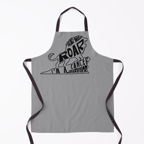 Item preview, brian cancer Awareness gray ribbon hear me roar I am a cancer survivor designed and sold by shaderepublic.