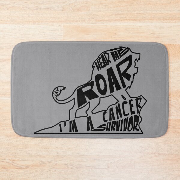Item preview, brian cancer Awareness gray ribbon hear me roar I am a cancer survivor  designed and sold by shaderepublic.
