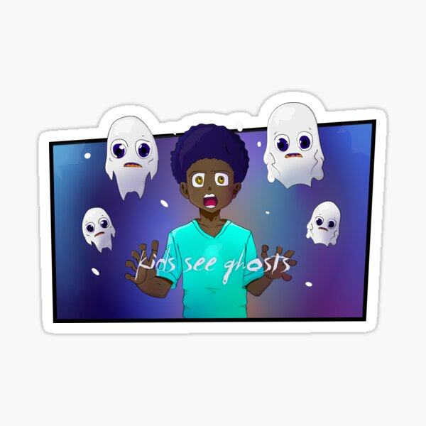 Kids See Ghosts Sticker for Sale by FreezyArt