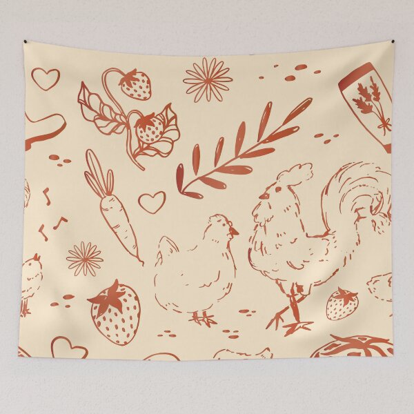 Item preview, Cozy Day at the Farm Kitchen Items and Home Decor Pets Items Red Version designed and sold by sourplum-studio.