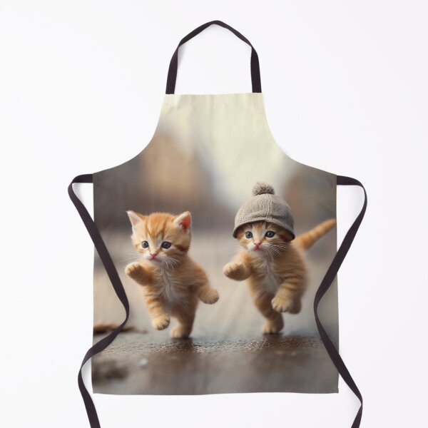Item preview, Cute little kittens in a hat walking on the street. Selective focus. designed and sold by aiphotosart.