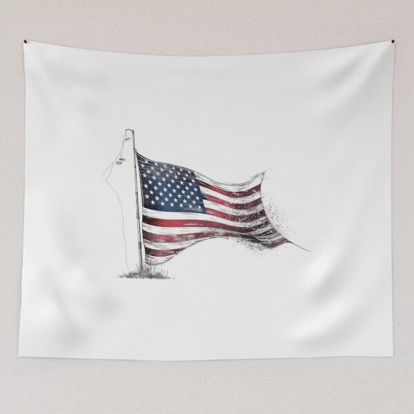 Item preview, Patriotic Angler - The Harmony of the American Flag and Fishing Rod designed and sold by Adam Arts.