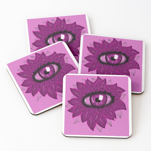 Item preview, Eye flower pink background  designed and sold by Craggadoon.