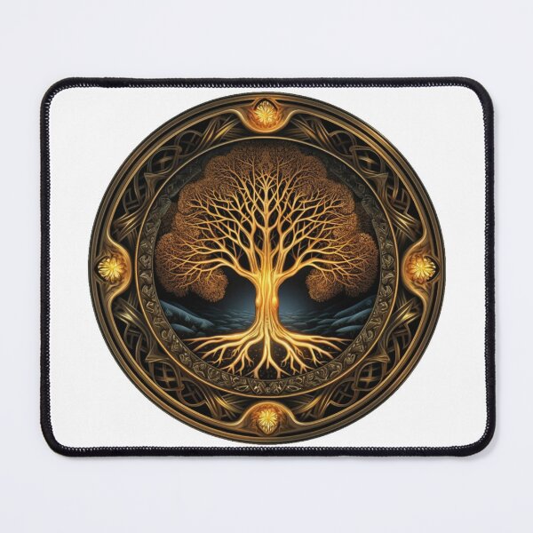 Item preview, Tree from Norse Mythology | White | Golden Yggdrasil designed and sold by FantasySoul.
