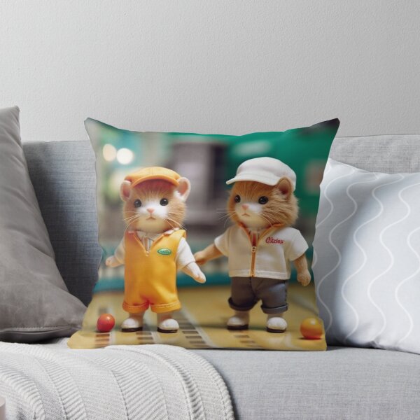 Item preview, two funny cats in a yellow clothes on the background of the kitchen designed and sold by aiphotosart.