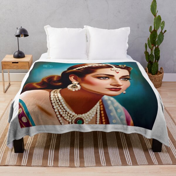 Aperçu de l'œuvre L'élégance intemporelle de Meena Kumari créée et vendue par LoFaroShop.
