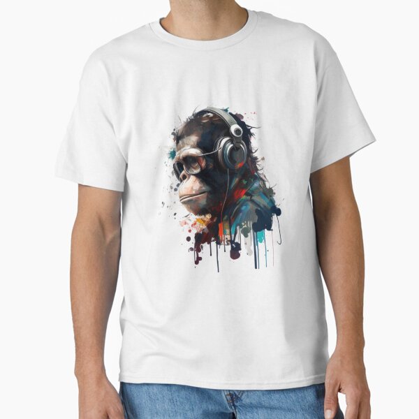 Item preview, Banksy DJ Monkey Thinker with Headphones designed and sold by Mokky-Eyad.