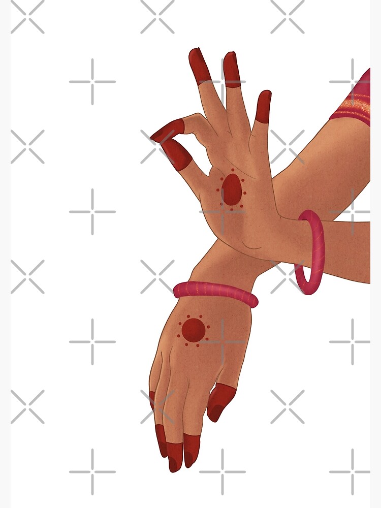 Woman hand showing Samdamsha hasta (hand gesture, also called mudra)  (meaning generosity ) of