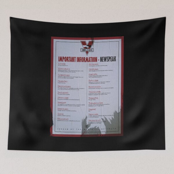 Item preview, Newspeak list poster designed and sold by moviemaniacs.
