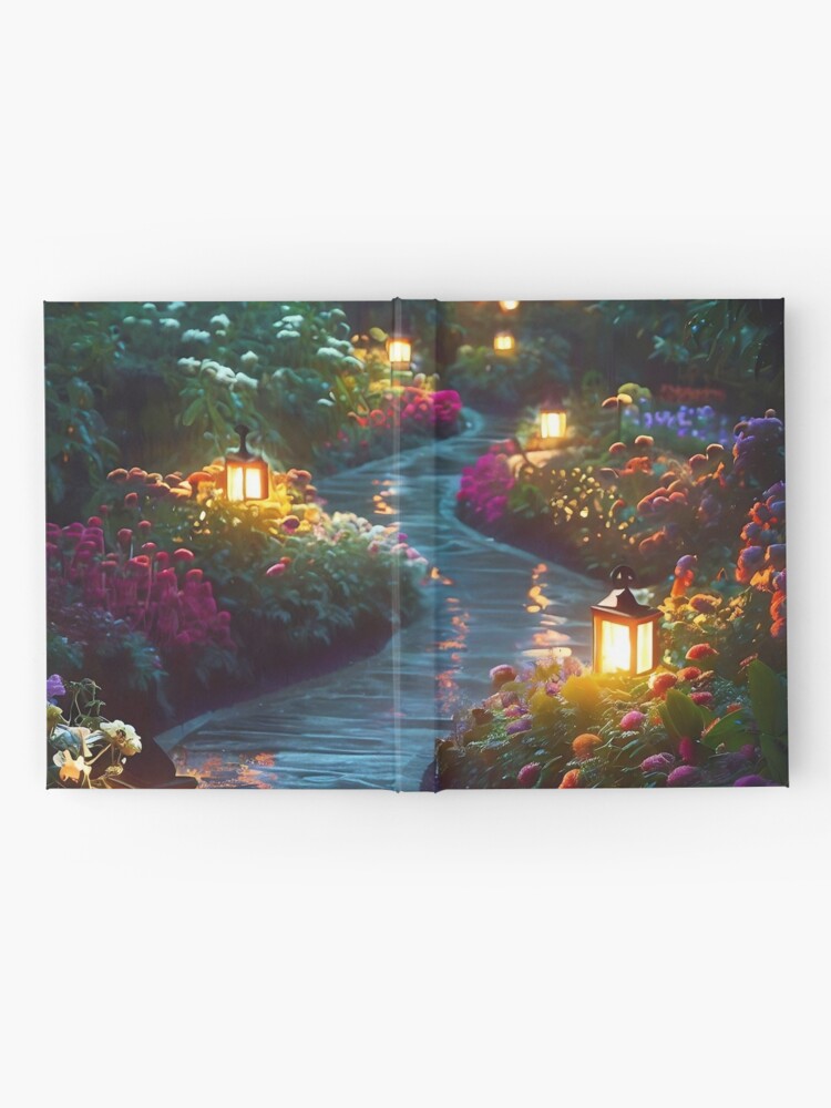 Thumbnail 2 of 3, Hardcover Journal, The Path, A Rainy Evening designed and sold by cokemann.