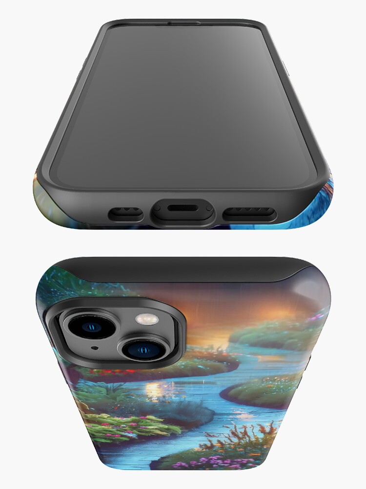 Thumbnail 3 of 4, iPhone Case, The Path, A Rainy Evening designed and sold by cokemann.