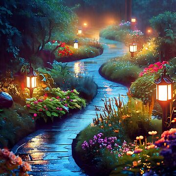 Artwork thumbnail, The Path, A Rainy Evening by cokemann