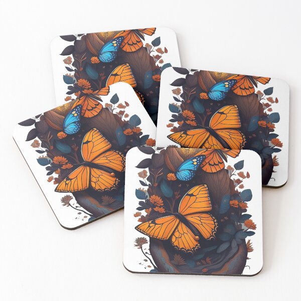 Item preview, a butterfly sitting on a tree with a burning candle designed and sold by Sanan Israyilli.